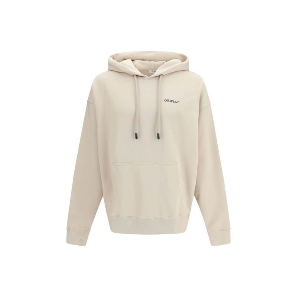 Off-White Beige Cotton Men's Sweatshirt